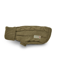 Wolters Strickpullover Zopf olive