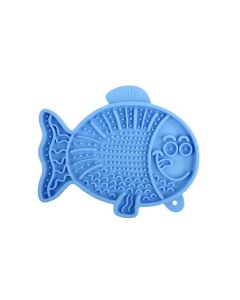 AFP Schleckmatte Fisch  15 x 21 x 2 cm blau