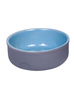 Keramiknapf FEED grau / blau Ø 13 x 5 cm 