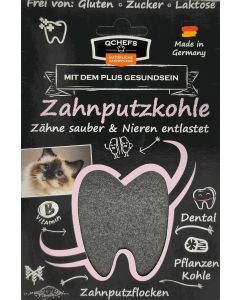 QCHEFS Zahnputzkohle Katze 80 g